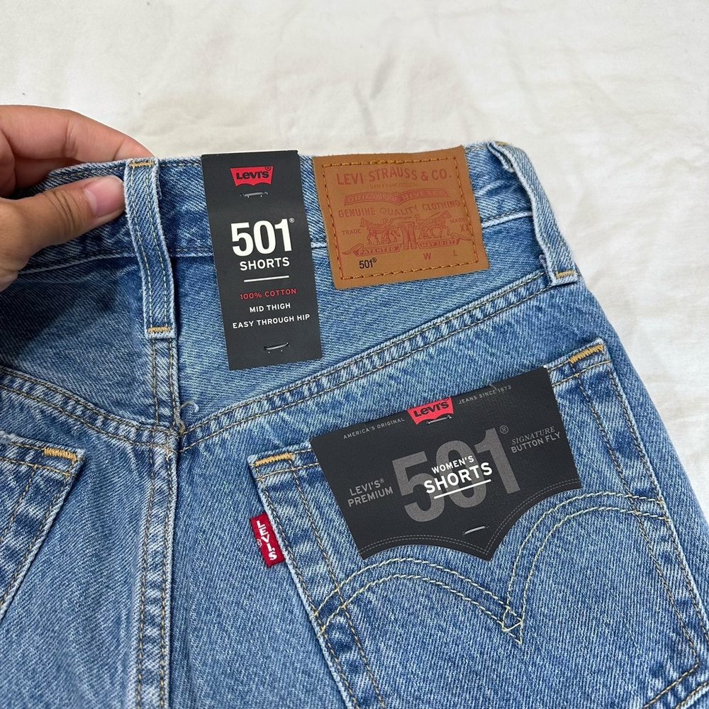 LEVI'S LUXOR STREET 501 MID THIGH SHORTS - Picture 11 of 12